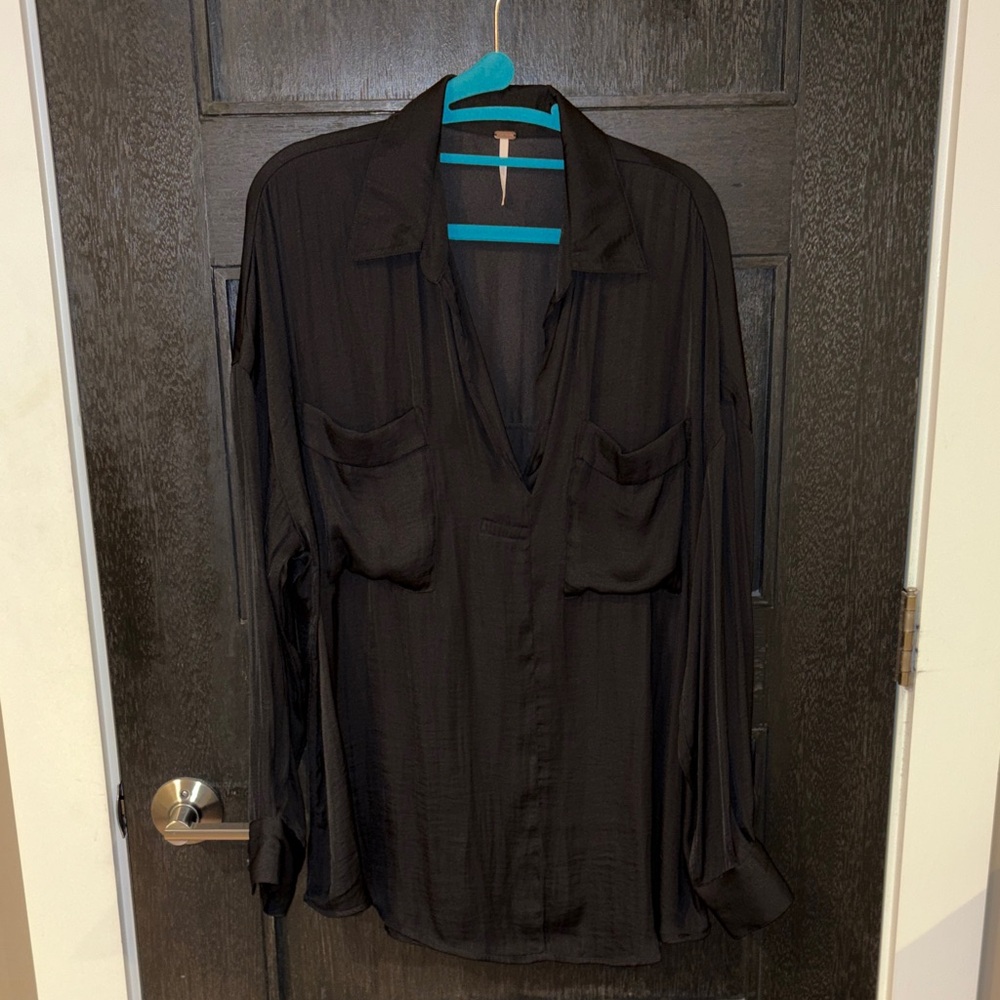 Free people boho flowy long sleeve top